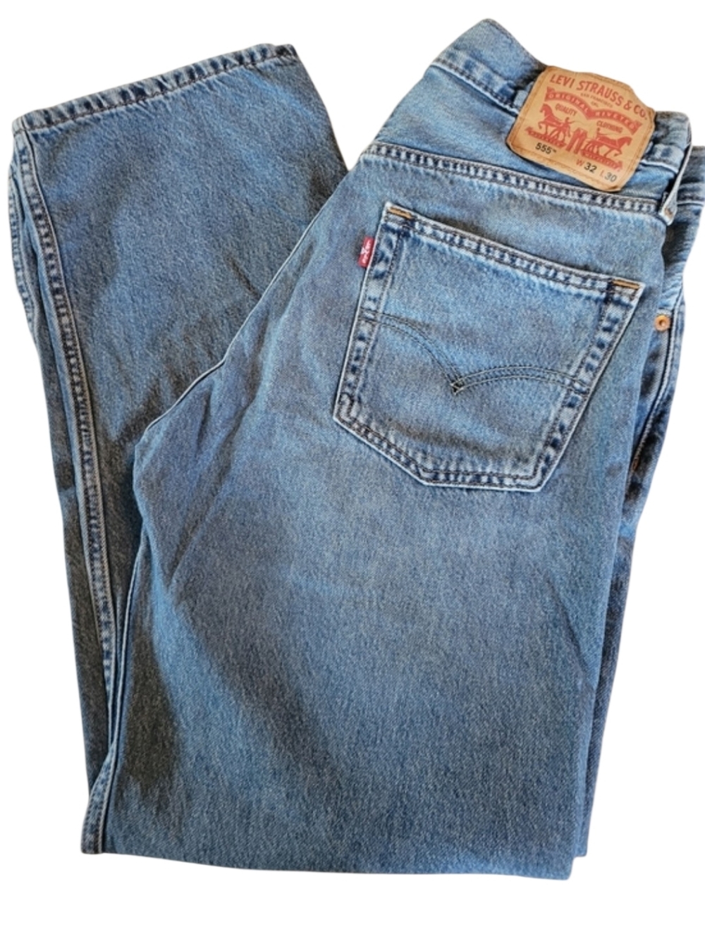 Levi’s 555 Relaxed Straight Jeans Men’s W32 L30 Medium Wash Classic Denim